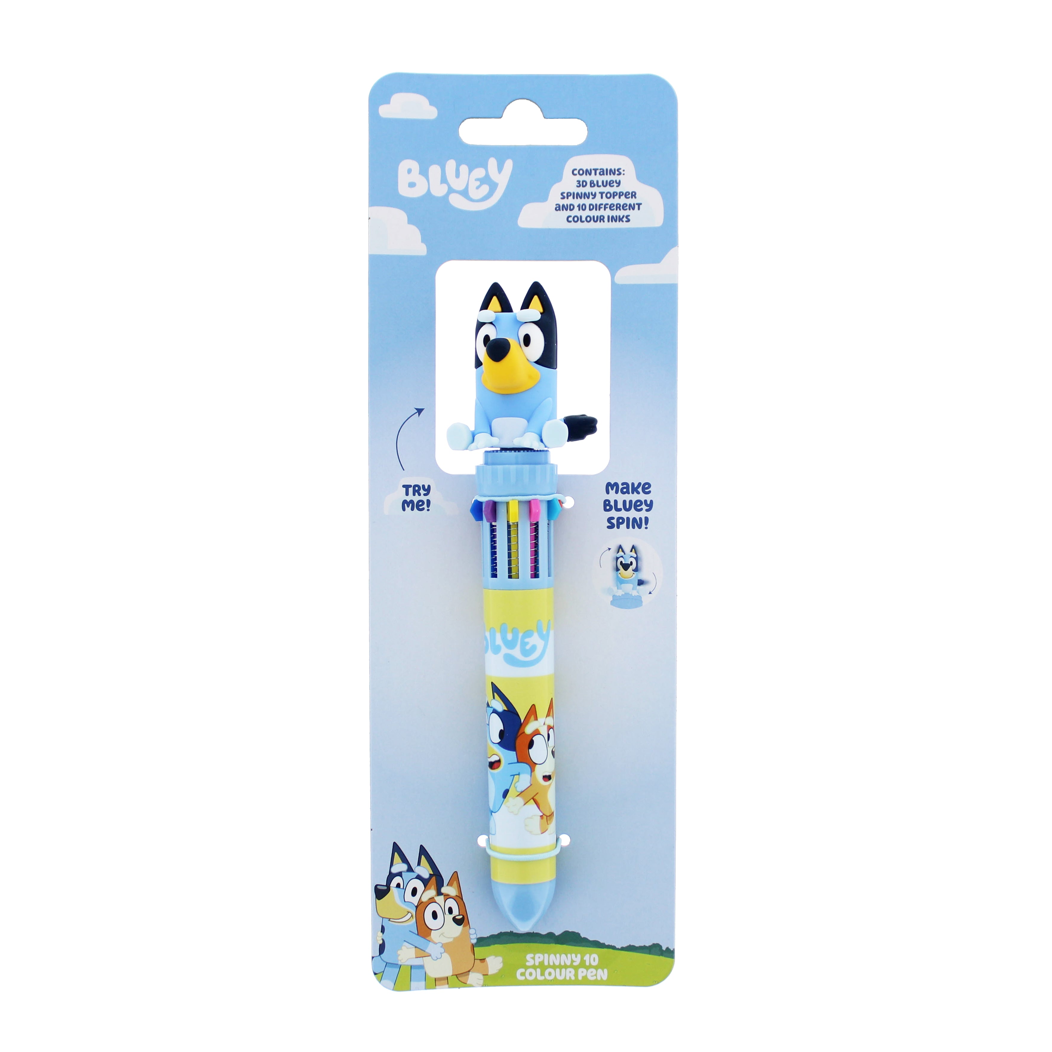 Bluey 10 Colour Spinny Pen