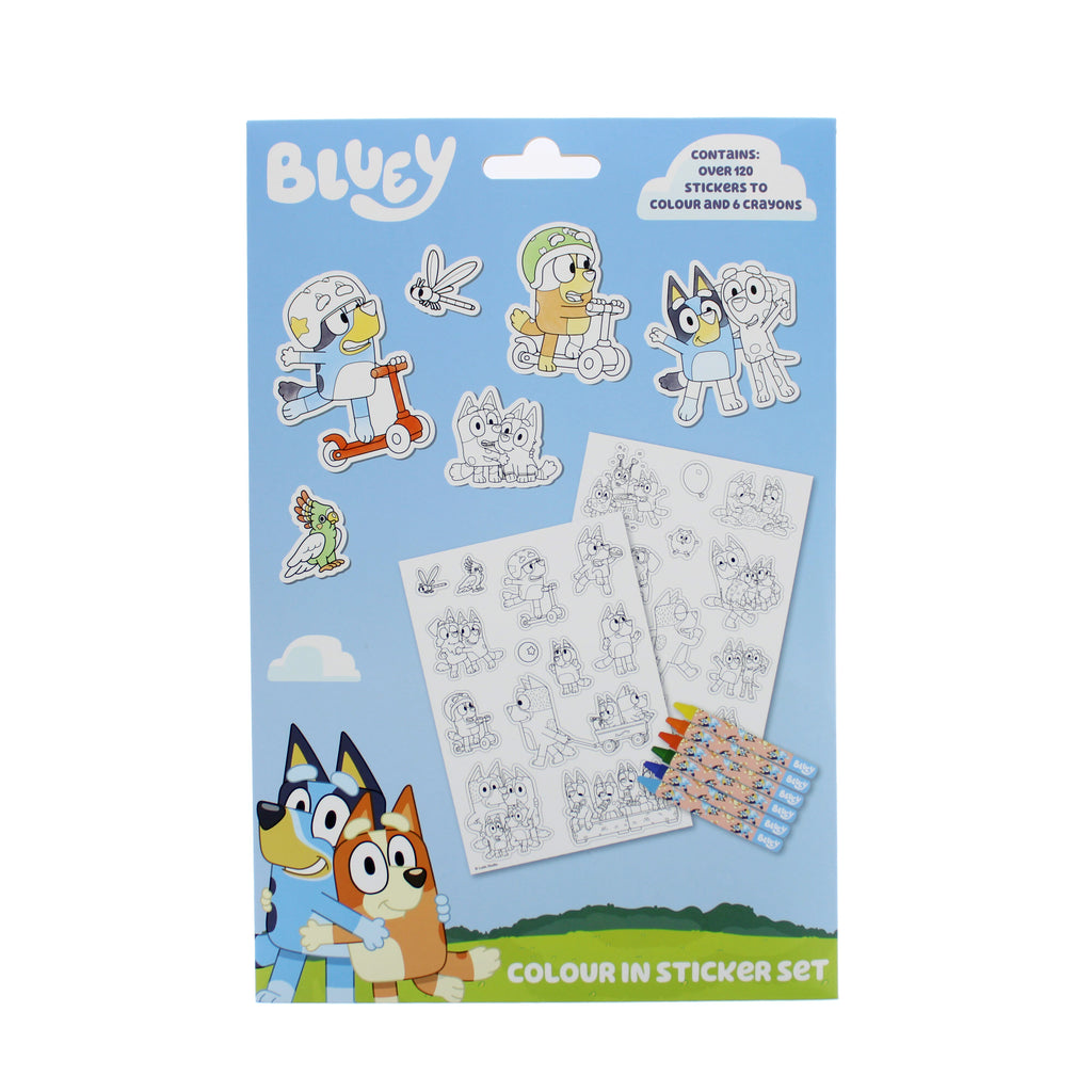 Bluey Colour In Stickers Set