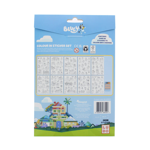 Bluey Colour In Stickers Set