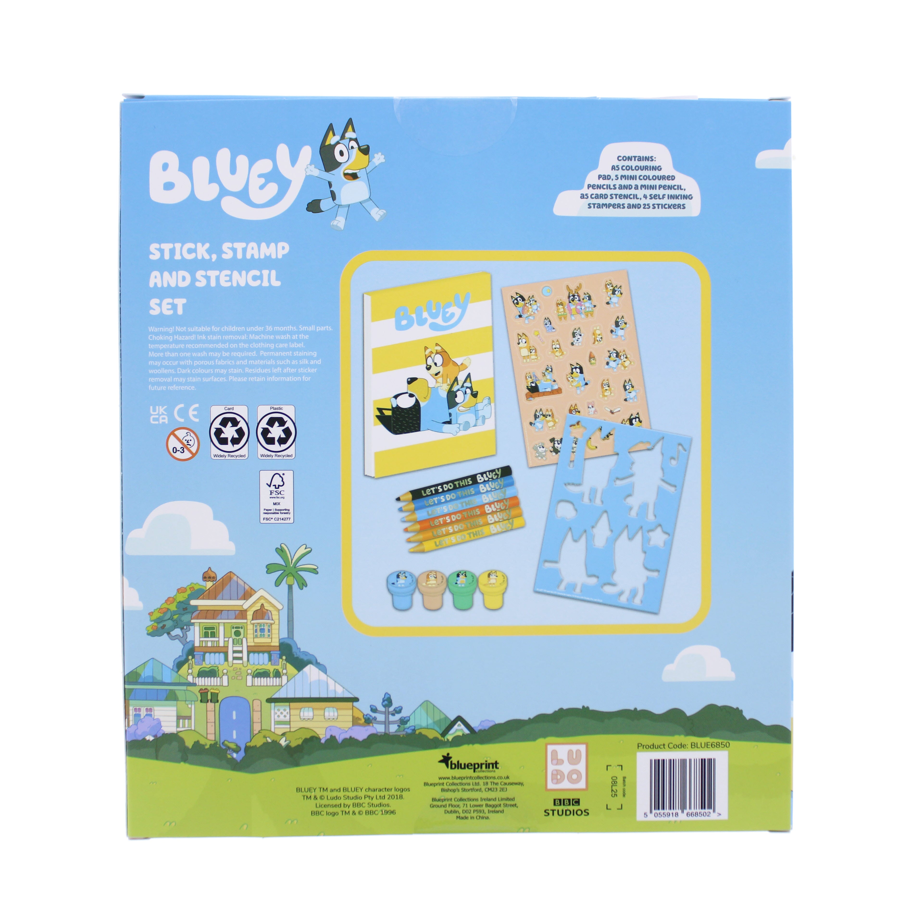 Bluey Stick, Stamp & Stencil Set