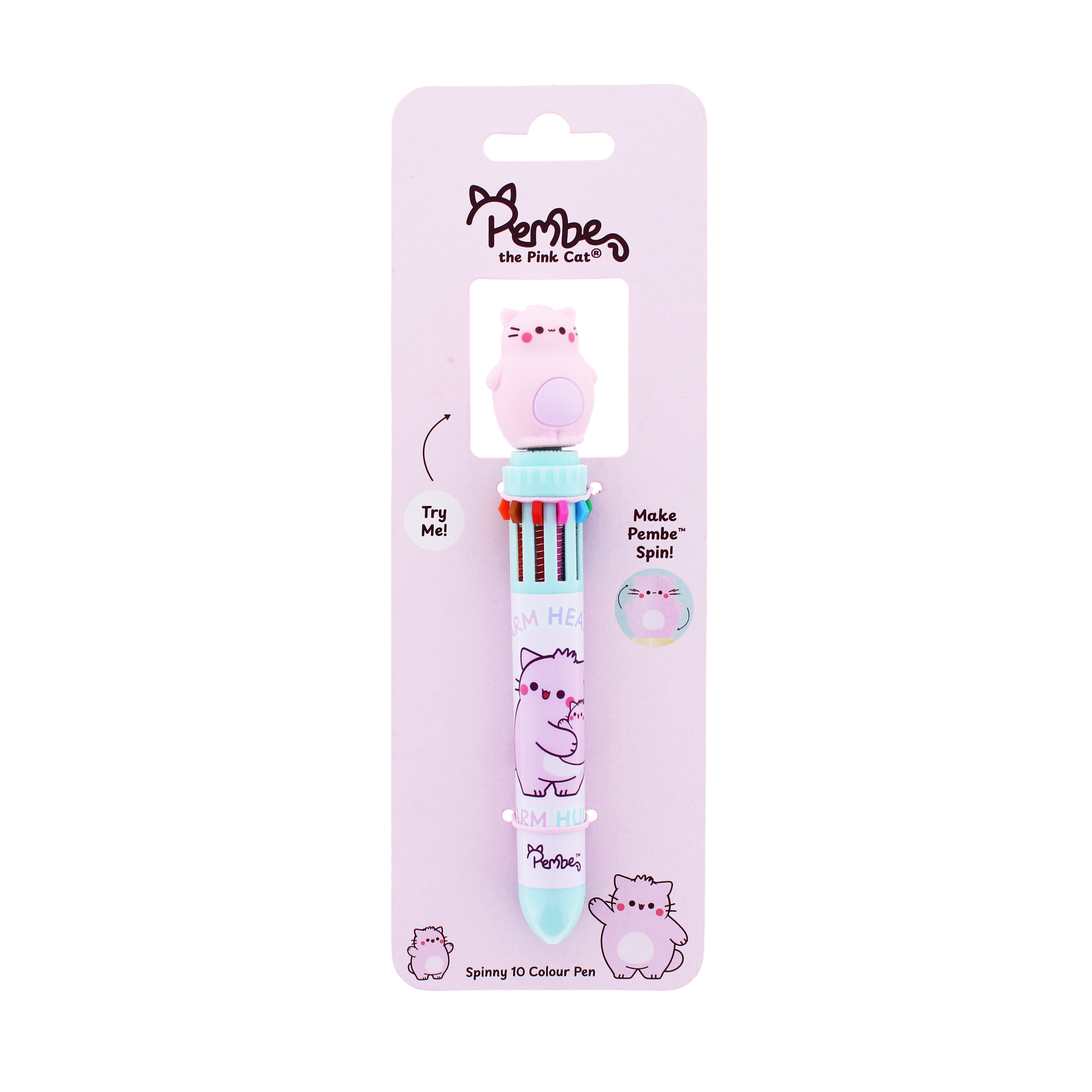 Pembe 10 Colour Spinny Pen