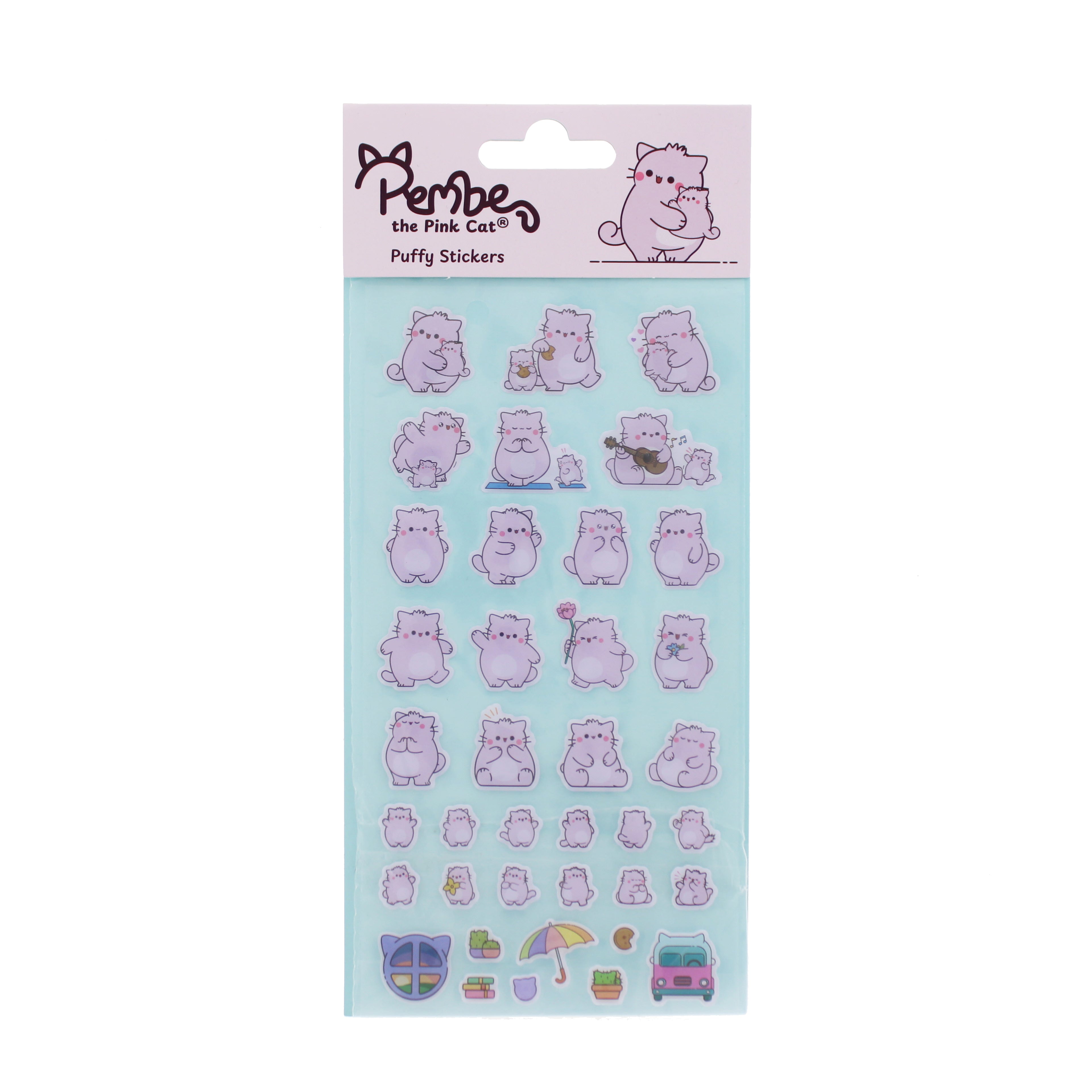 Pembe Puffy Stickers