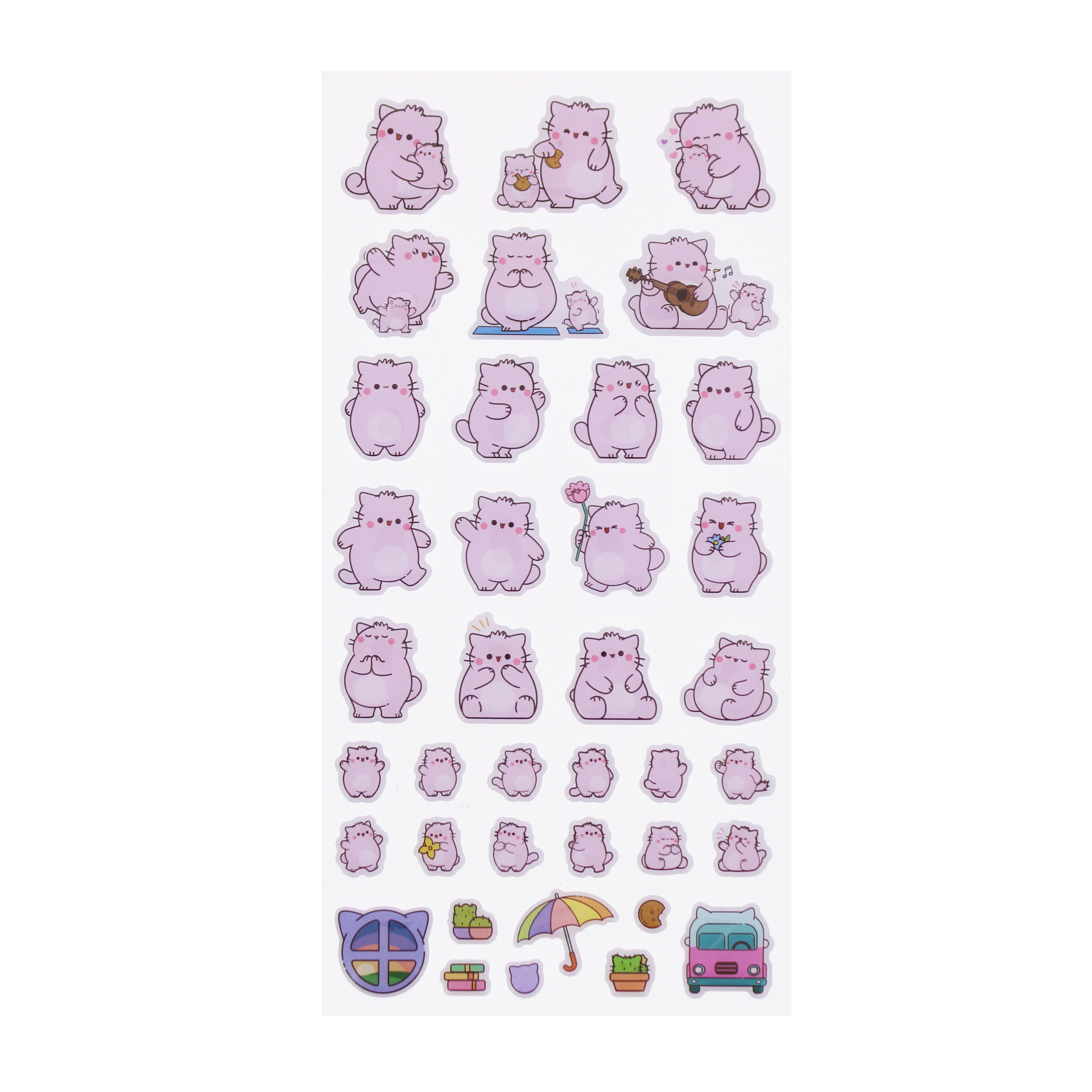 Pembe Puffy Stickers