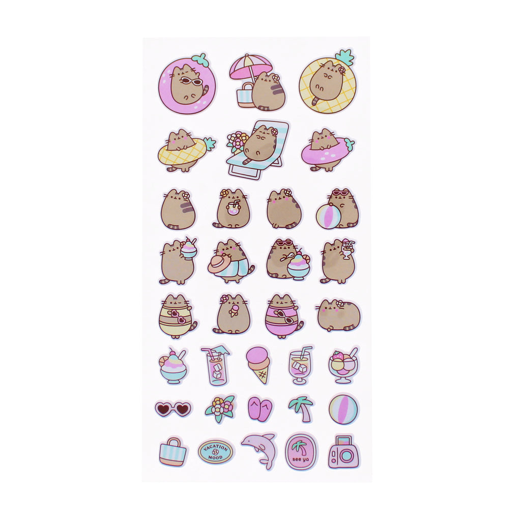 Pusheen Tropical Vacation Stickers