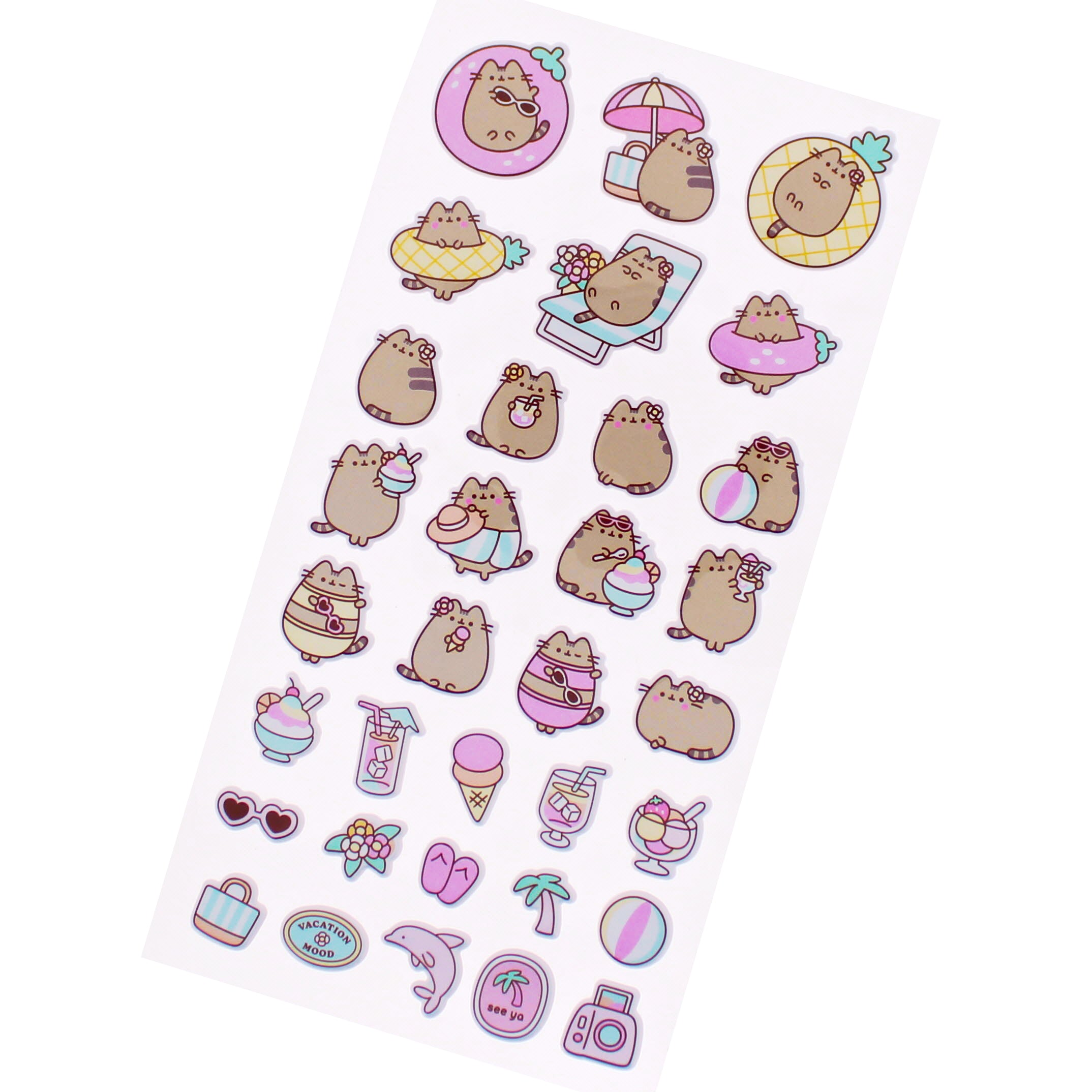 Pusheen Tropical Vacation Stickers