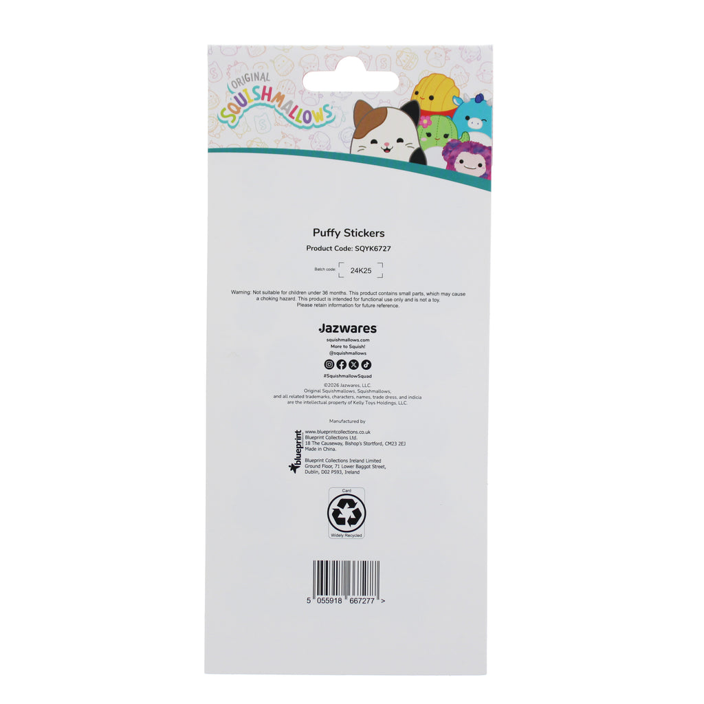 Squishmallows Y2K Puffy Stickers