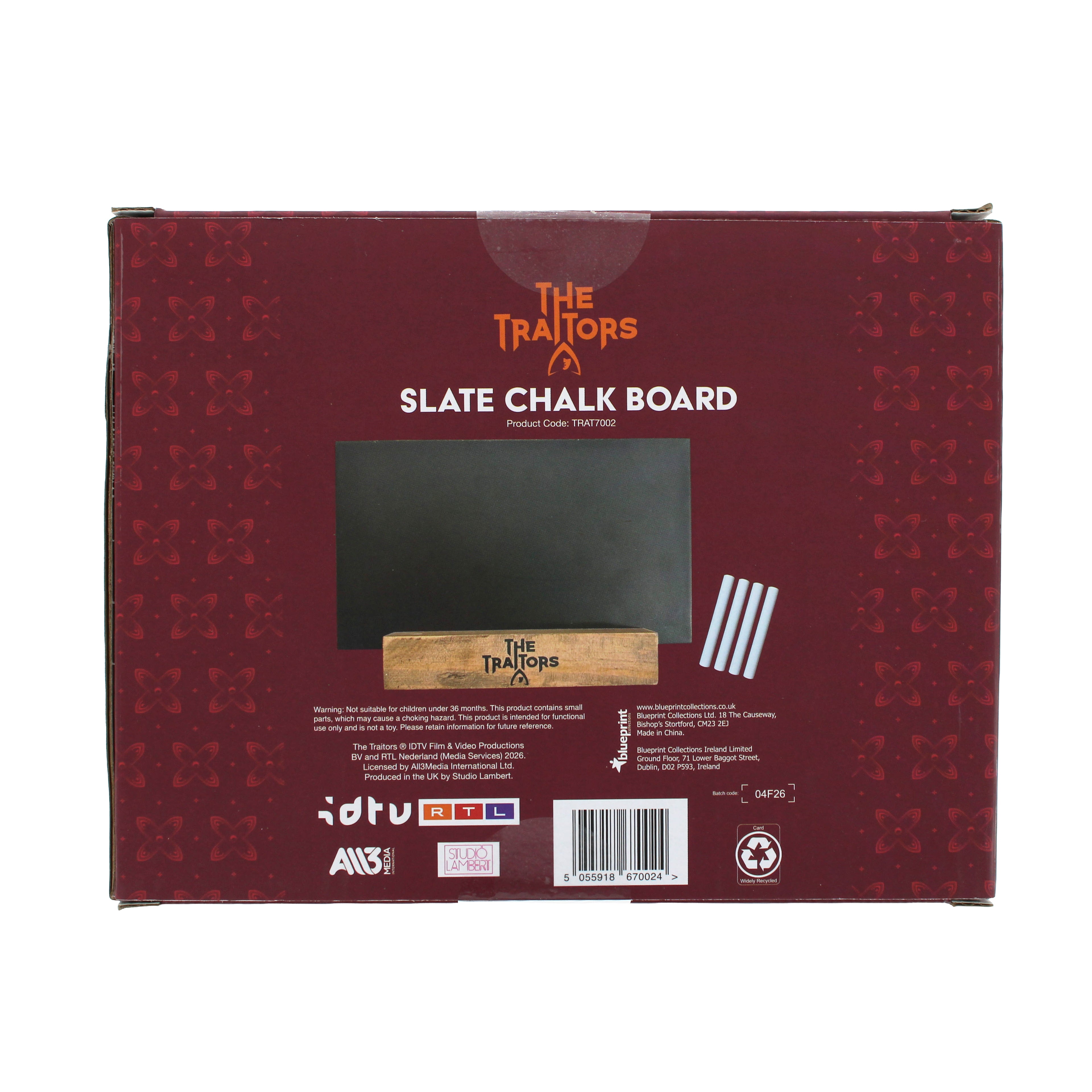 The Traitors Chalk Board